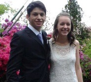 Eduardo Mendez and junior Maggie Redshaw get ready for the prom. 
