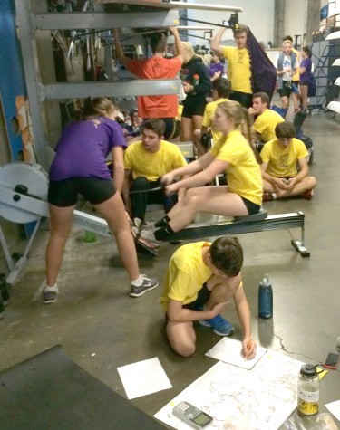 Rowers map strategy to conquer cities as they engage in a six-hour rowathon Oct. 15.