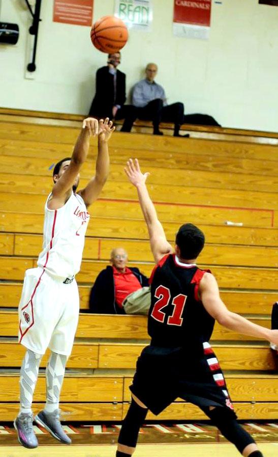 Sophomore Jonah Pemberton goes up for three against Mountain View Dec. 9. He finished the game with 27 points.
