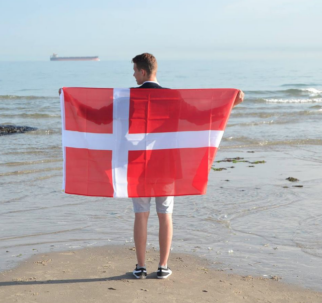 Senior Jacob Kock brought his Danish patriotism with him to Portland.