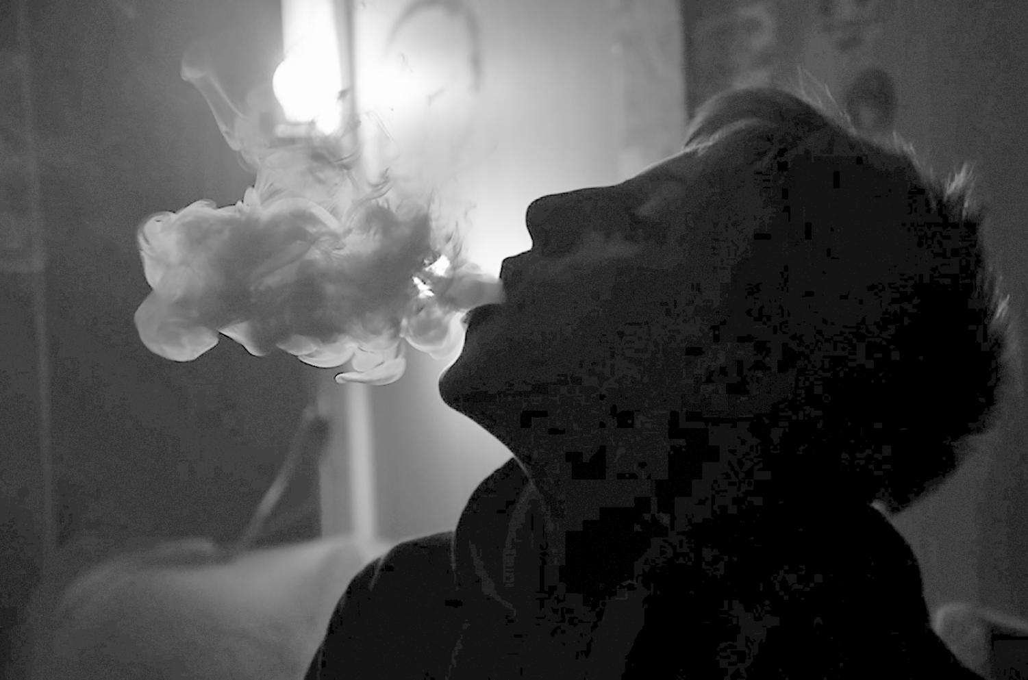Many students at Lincoln – despite knowing the health consequences – try smoking, vaping or Juuling anyway. Pictured is an adult and not a Lincoln
student.