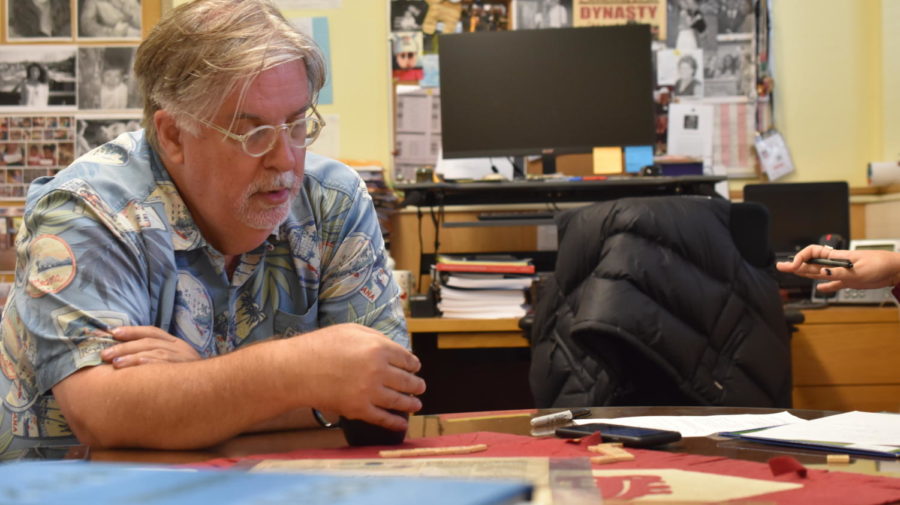 Matt Groening reflecting upon his highschool experience with Cardinal Times Staff.