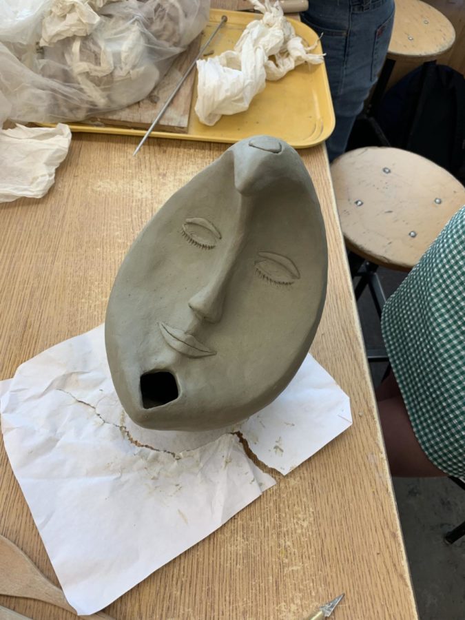 Ceramics+show-cases+student+pottery