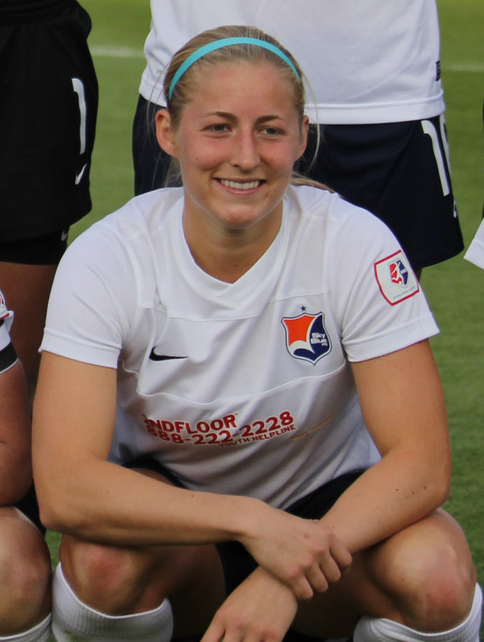 Kendall Johnson with Sky Blue FC in 2013.