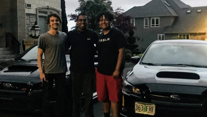 Kian Palmer, Aabhi Anand and Duncan Fuji pose with their cars. Their love for cars has allowed them
to make new friends, find jobs and grow closer to family roots.