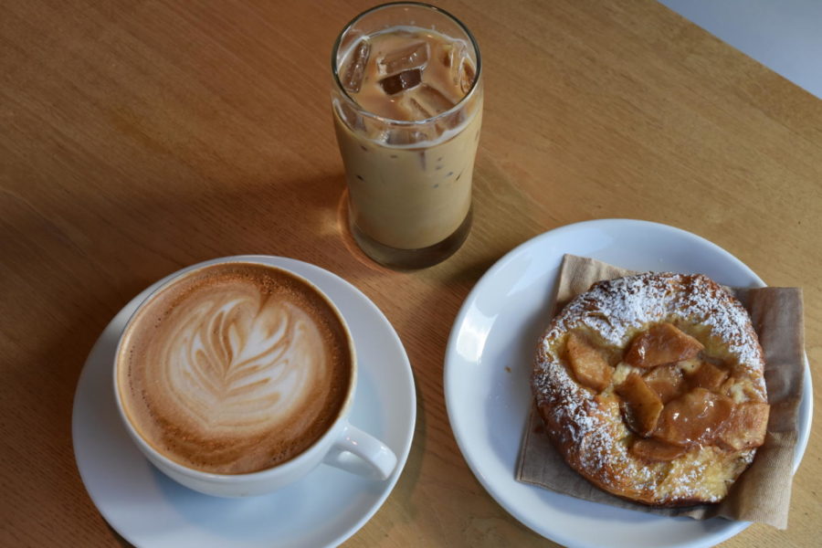 Lattes and pastries at Coava are a great after school study snack.