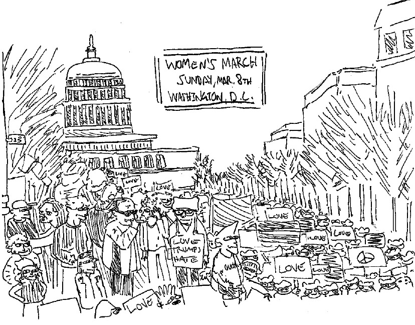 Millions of woman marched in protest and became the largest single-day march in U.S. history.