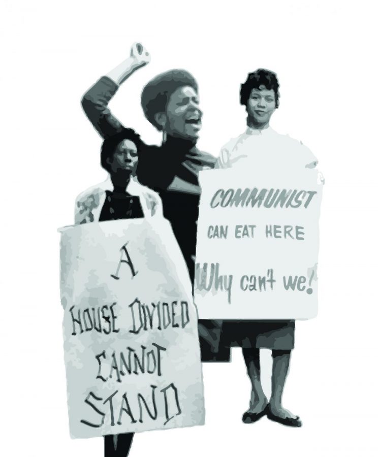 Black women protest during the Civil Rights Movement in the 1960s.