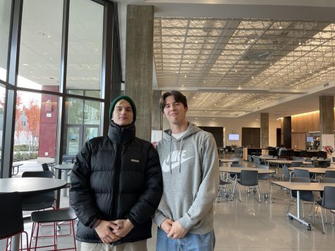 Student coordinators of the brand new Lincoln freestyle ski team, Max Flucht and Zakary Dallner. The ski team is starting back up after a two year hiatus due to COVID. 
