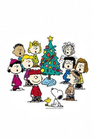 Courtesy of Flickr. The Peanuts surround their Christmas tree in celebration of the holiday season.