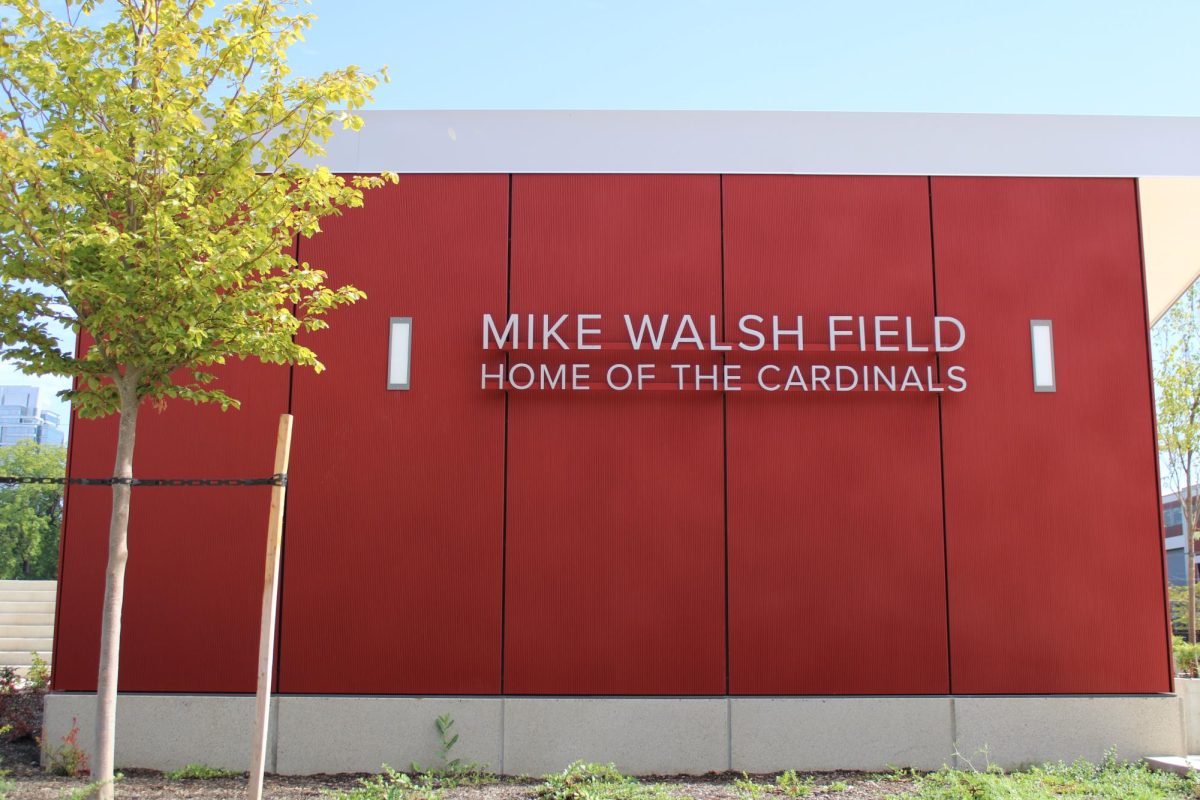 The+ticket+booth+at+the+front+of+the+Mike+Walsh+field+is+being+used+for+games+this+school+year.+
