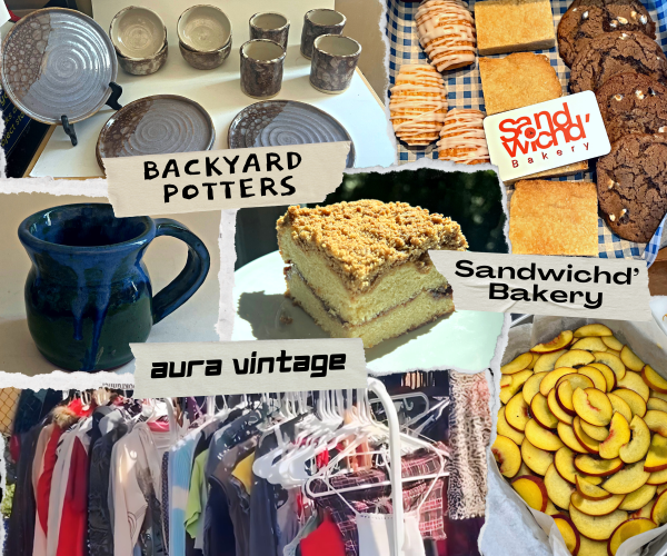 Backyard Potters (top left), Sandwichd’ Bakery (right) and Aura Vintage’s (bottom left) key products (photos provided by respective businesses).