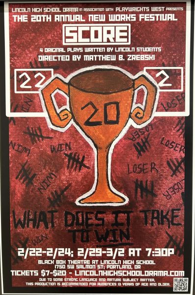 Lincoln’s drama department released their 20th annual New Works, Score directed by director Matthew B. Zrebski. The student-written plays run from Feb. 22-24 and Feb. 29-Mar. 2 2024 in the black box. Tickets prices range from $7-$20. 