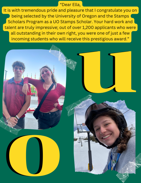 In February, Senior Ella Bruun was accepted as a Stamp Scholar at the University of Oregon. The program, which accepts only 20 students at University of Oregon per year, grants scholarships to high achieving students. 