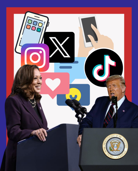 Kamala Harris uses social media in various ways to connect with younger voters while Donald Trump primarily connects with his supporters through rallies and public events.