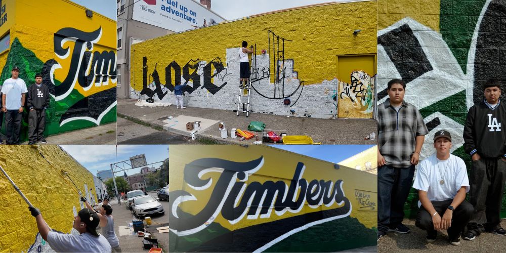 The soccer-themed mural outside of Tursi’s Soccer on 14th and Taylor was completed by Cada Casa, a non-profit organization. One of Cada Casa’s programs, “Cultural Analysis of New-Age Spray” is an afterschool program where students analyze the cultural significance of spray-paint-based art. 