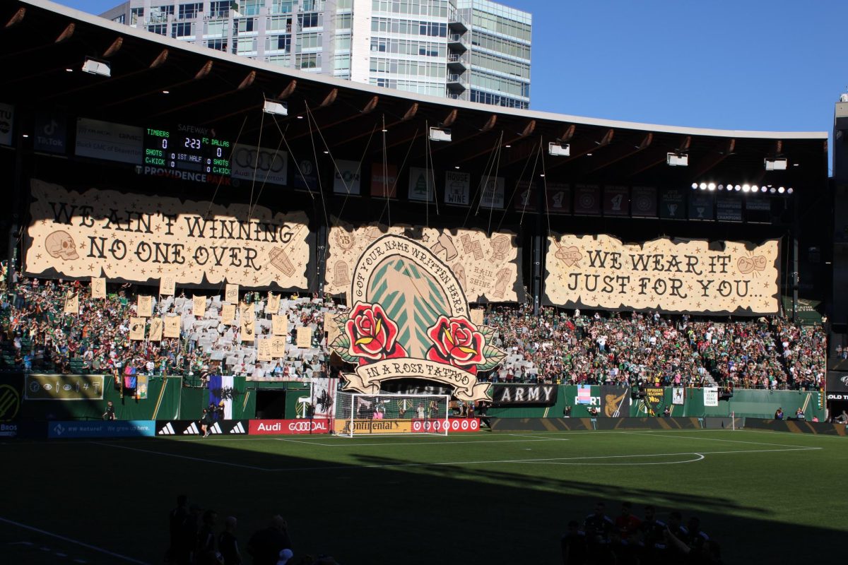 The Timbers Army commemorates the last home game of the 2024 regular season.