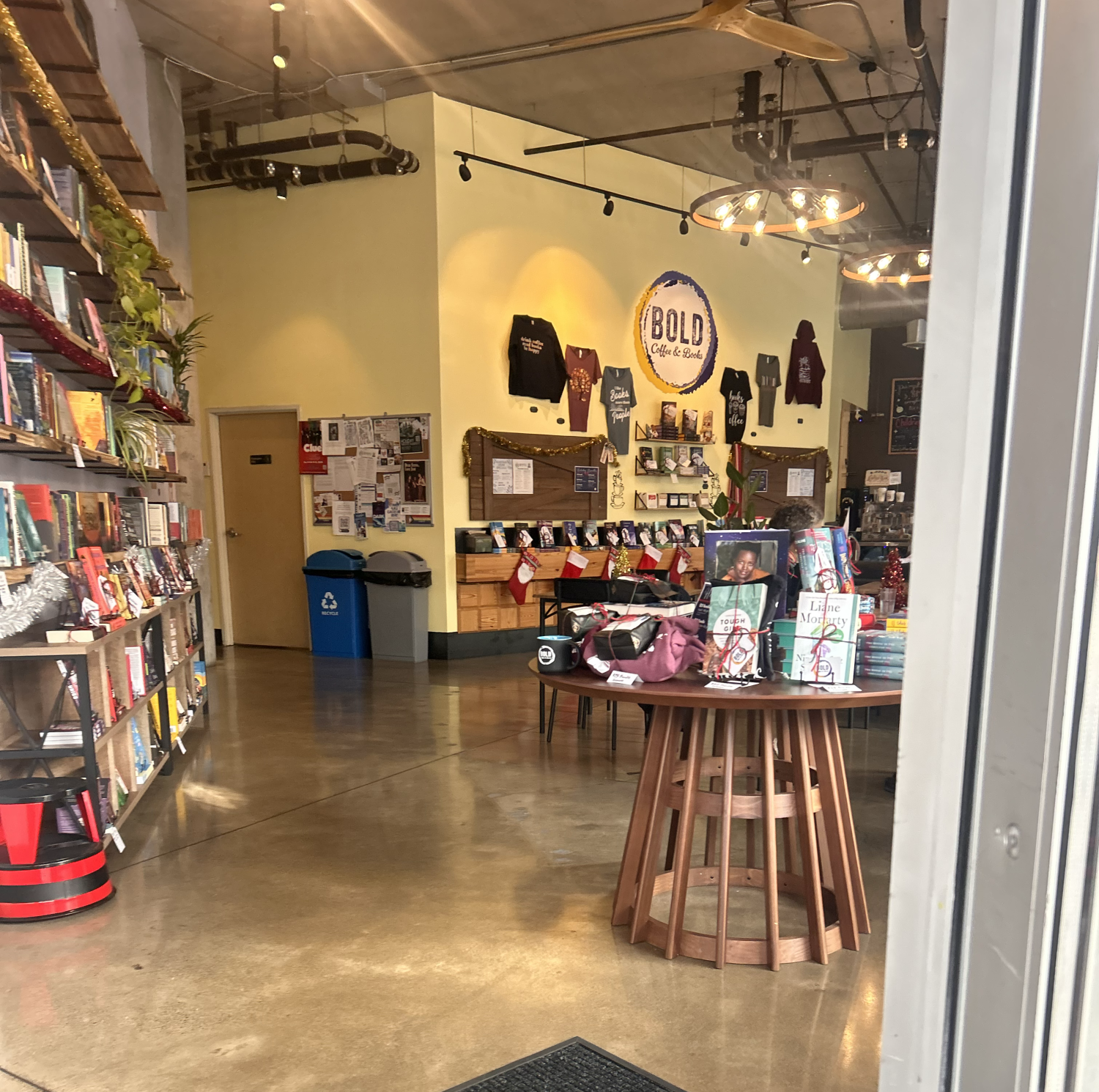 Bold Coffee & Books features a book wall where it keeps books from underrepresented authors as well as art from the LHS community. The cafe opens to a large seating space that feels cozy and has a welcoming atmosphere, according to Kiana Pandita.