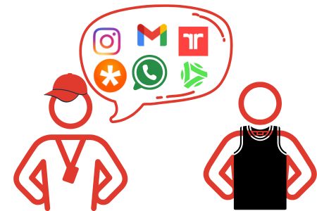 There are no written communication guidelines for Lincoln parents and coaches. Teams communicate through a variety of different platforms. 
Top row: Instagram, Gmail, and Team Reach. Bottom row: TeamSnap, WhatsApp, PlayMetrics. 

Photo by William Schoinas and Kao Garcia.