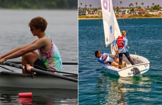 Sailors at Lincoln do so in pairs on boats, while rowers compete in groups of one, two, four or eight.

Photos courtesy of Bruce Block and Aiden Bilstrom