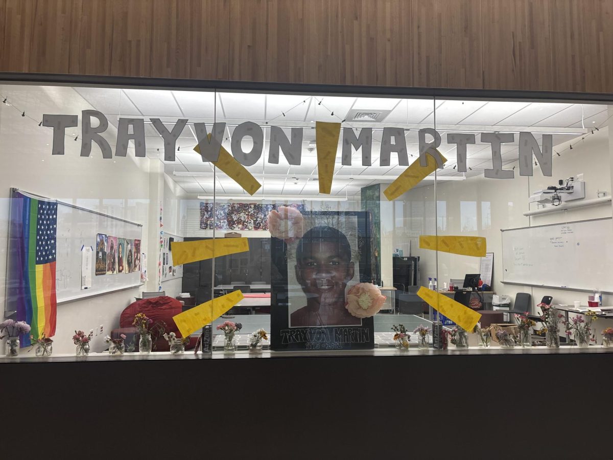 A memorial of Trayvon Martin, a 17-year-old Black teenager who was fatally shot in 2012 by George Zimmerman watch while walking home from a convenience store, was created by student volunteers and displayed in the Lincoln commons for Black History Month. 

Courtesy of Vivienne Dempsey