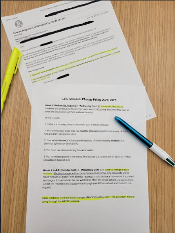 Next year, counselors won't change schedules because of teacher preferences or classmate preferences. Instead, they will only change schedules in the event of an error or an elective switch.