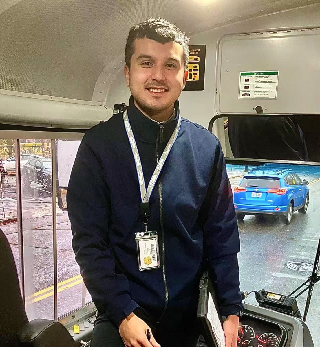 Alan Fisher enjoys operating machinery, including buses and planes.