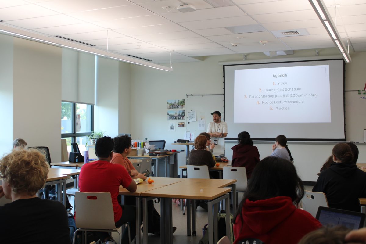 Club Advisor Ben Harrison shares the agenda for debate practice. By Nia Langford
