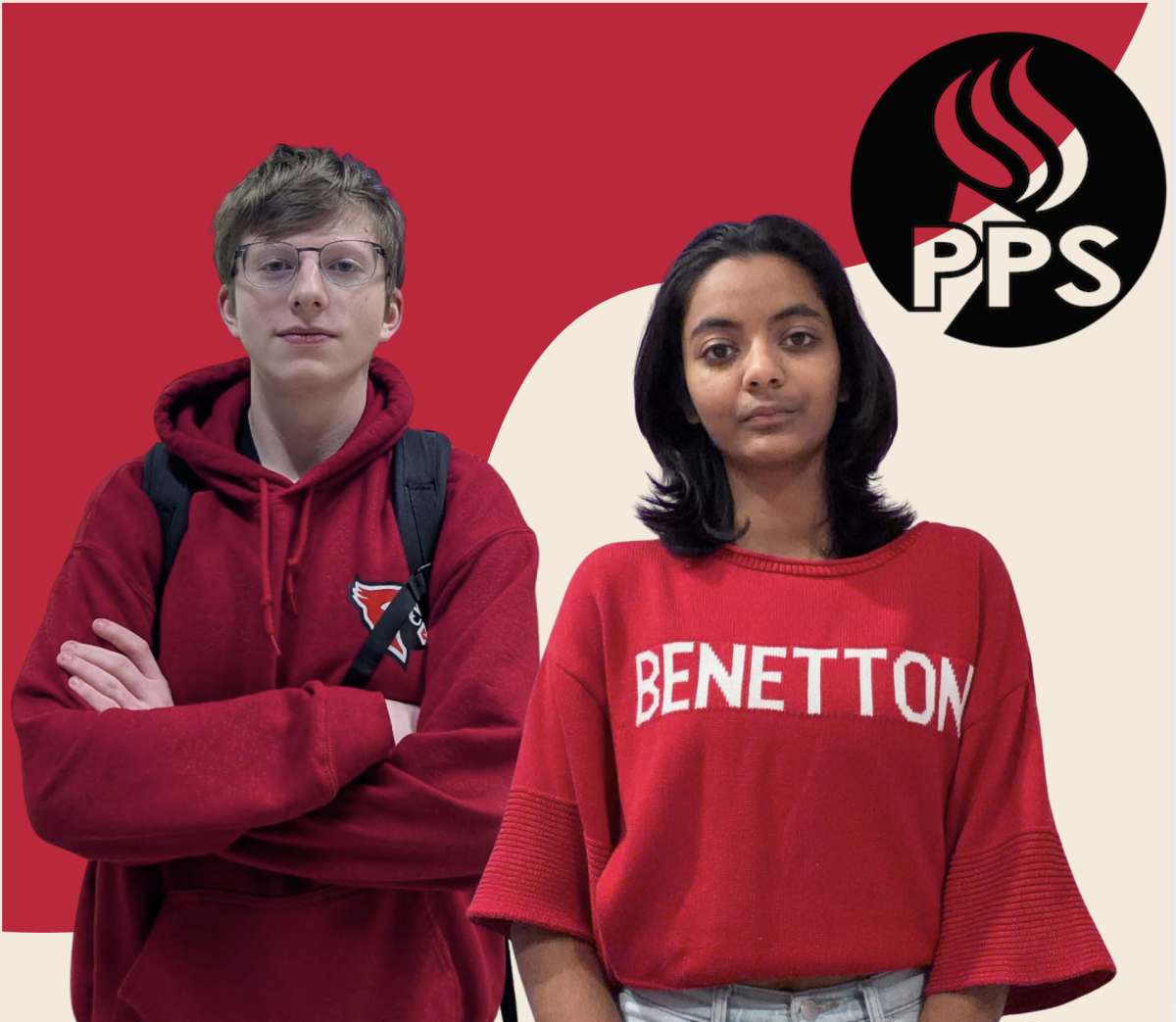 Constitution team students Ben Switzer and Sneha Goel believe the current PPS funding policy promotes racial equity; they disagree with the reasoning of the case brought against PPS. By Hana Fares