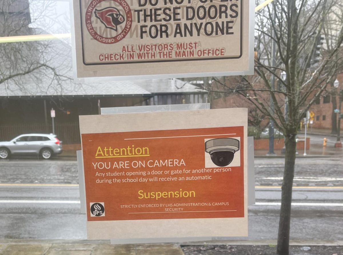 Following the lockdown on Feb. 17, Lincoln’s administration put signs on all school doors indicating that opening a locked door for anyone will result in an automatic suspension and that cameras will be more closely monitored.