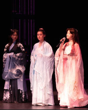 The National Chinese Honor Society showcased traditional Chinese clothing at the Asian Student Union’s Lunar New Year Festival held on Jan. 20 at Lincoln. Courtesy of Daniel Husain