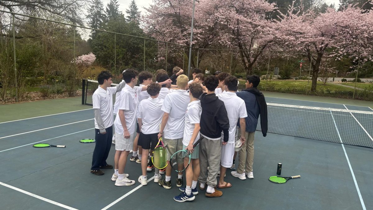 The boys tennis team is off to a strong start, winning their first two meets 6-2 and 7-1, respectively. Courtesy of Gautam Shanmugam
