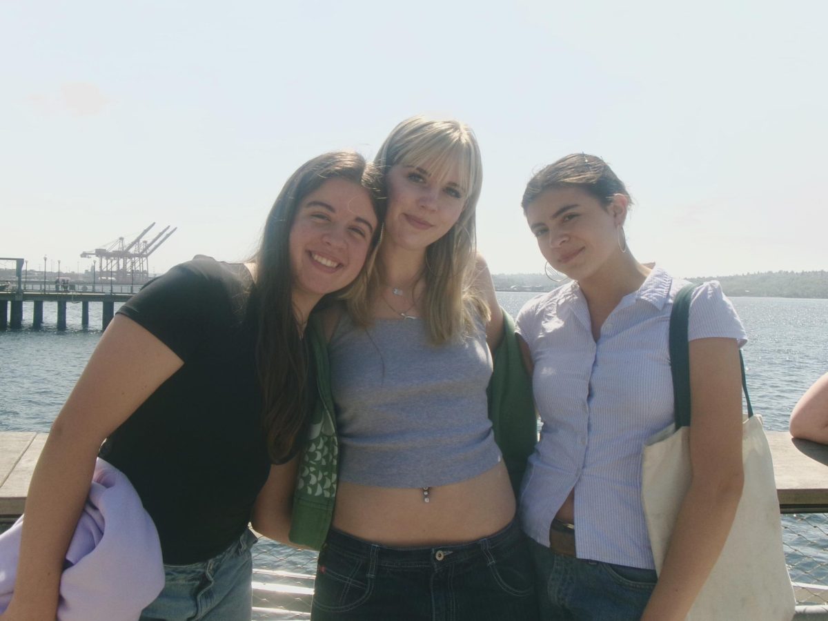 The three editors-in-chief in Seattle for the National High School Journalism Convention in Seattle in April of last year. Left to right: Meghan Whitten, Scarlett Dempsey and Amanda Schubert.