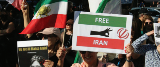 Demonstrators rally for human rights in Vancouver, British Columbia. Courtesy of SIMA GHAFFARZADEH on PEXELS https://www.pexels.com/@sima-
ghaffarzadeh-164970869/